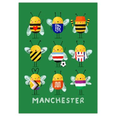 Manchester Bees A3 Print