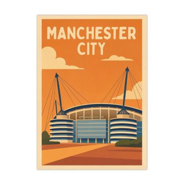 Man City FC Stadium A4 Print 