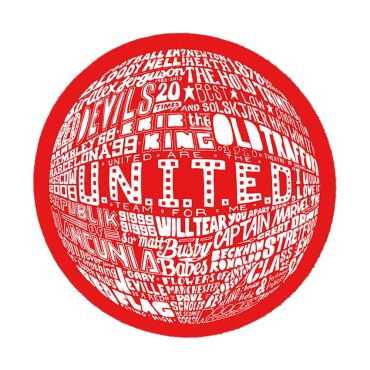 Round Man United Red Coaster