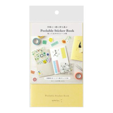 Midori Peelable Sticker Book Yellow