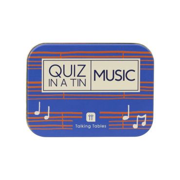 Music Trivia Quiz in a Tin