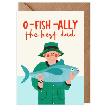 O-fish-ally The Best Dad Father's Day Card