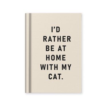 Ohh Deer Tiny Notebook - I'd Rather Be At Home With my Cat