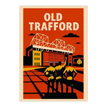 Old Trafford Stadium A4 Print