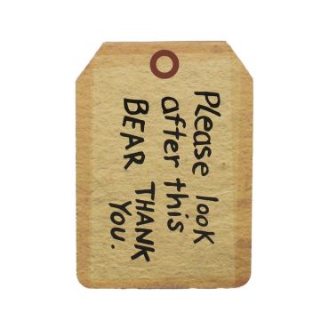 Half Moon Bay Paddington Bear Tag Shaped Mini Notebook