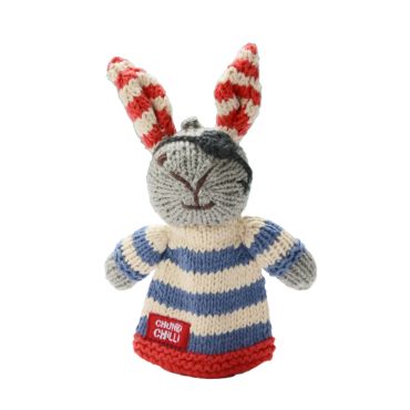 ChunkiChilli Rabbit Pirate Knitted Finger Puppet