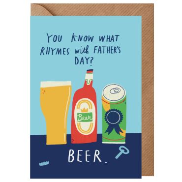 Rhymes With Beer Father's Day Card