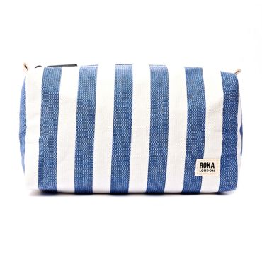 ROKA Mayfair Wash Bag - Denim Stripe