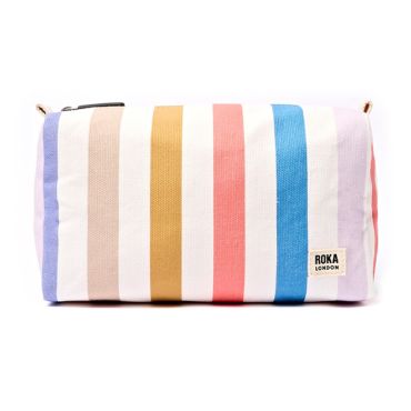 ROKA Mayfair Washbag - Pastel Multi Stripe