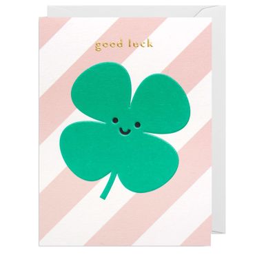 Good Luck Shamrock Card