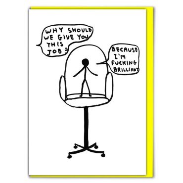 BBC, I'm Fucking Brilliant, New Job Card
