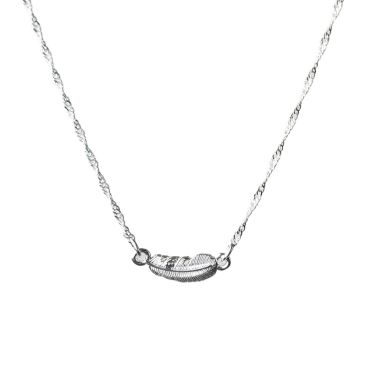 Silver Feather Necklace