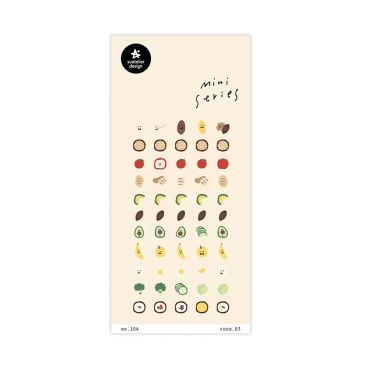 Suatelier Mini Series Sticker Sheet 104 Food 03 Fruit + Veg