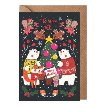 To You All Woodland Creatures Christmas Card