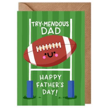 Try-Mendous Rugby Father's Day Card