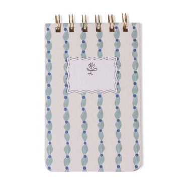 Designworks Tulip Twin Wire Notepad - Wavy Blue