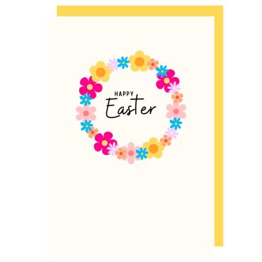 UT, Happy Easter Wreath Card