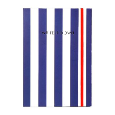 Breton Stripe 'Write It Down' A5 Notebook