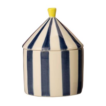 Carnival Navy Stripe Candle Oud & Leather - Magician 