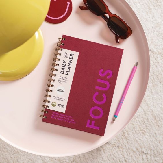 Good Tuesday A5 Undated Productivity Planner - Burgundy