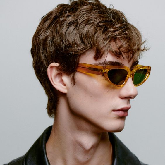 A Kjaerbede Ella Sunglasses - Yellow Transparent