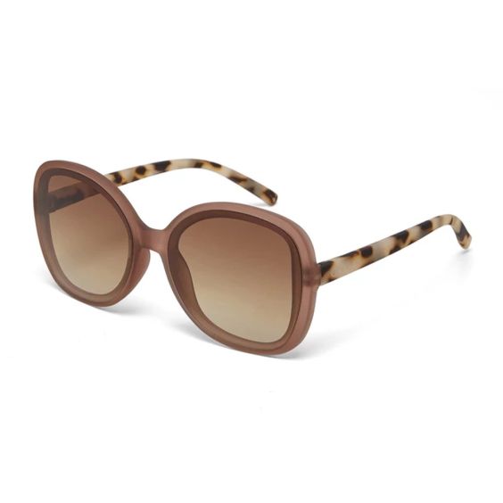 OKKIA Anna Sunglasses - Pink Light Havana (Brown Lens)