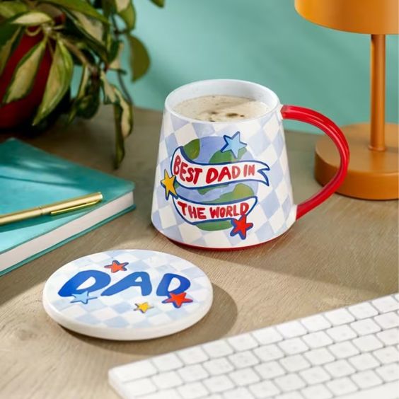 Eleanor Bowmer Best Dad Mug & Coaster Set