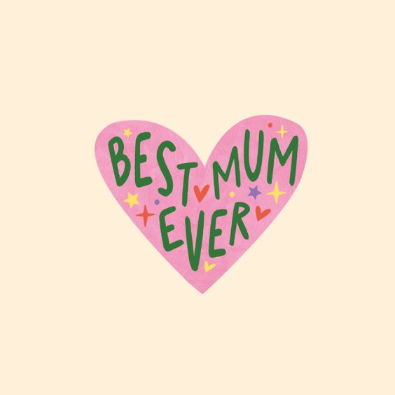 Best Mum Ever Heart Mother's Day Card