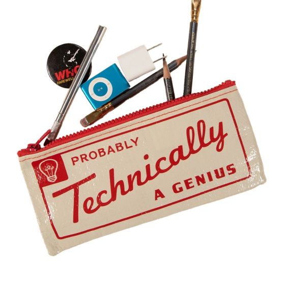 Blue Q Pencil Case Probably a Genius