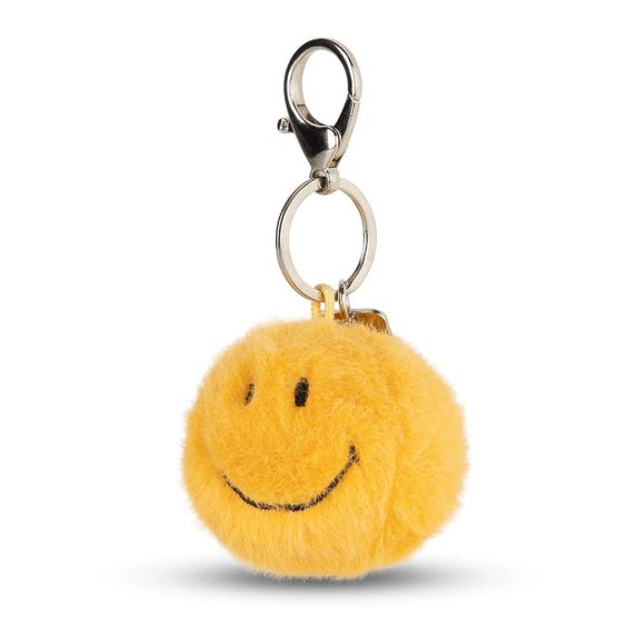Bon Ton Toys Smiley Fuzzy Keychain - Yellow