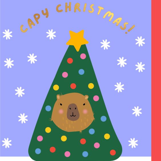 Capy Christmas Capybara Card