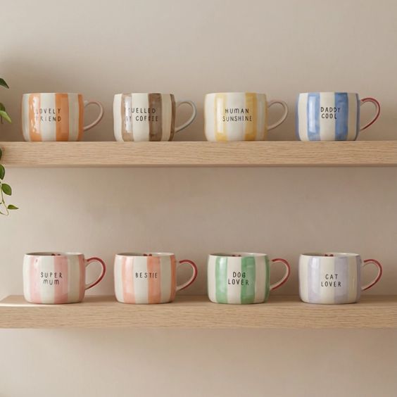 Belly Button Stripe Mug - Super Mum