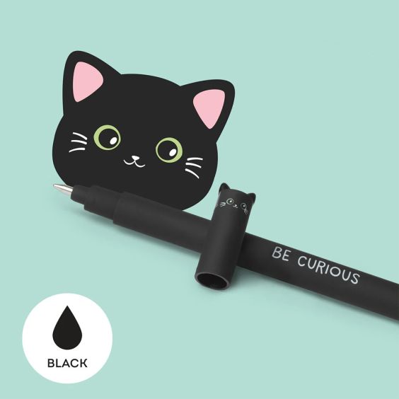 Legami Erasable Pen Cat (Black)