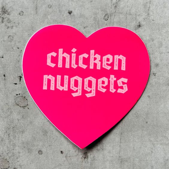 Silver Spider Sticker - Chicken Nuggets