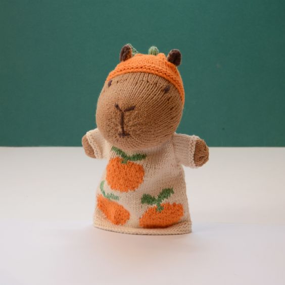 ChunkiChilli Capybara Knitted Hand Puppet