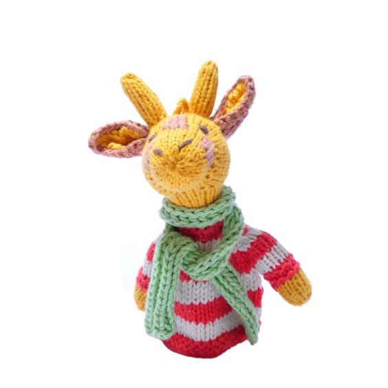 ChunkiChilli Giraffe Knitted Finger Puppet