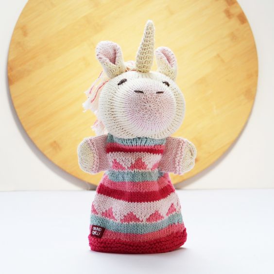 ChunkiChilli Unicorn Knitted Hand Puppet