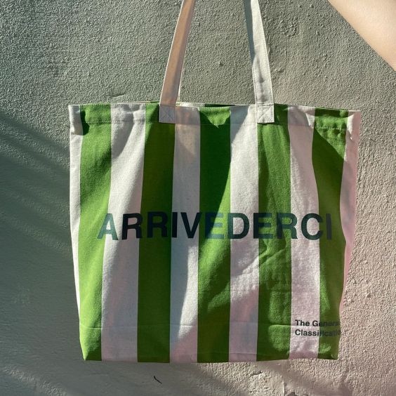 The General Classification Ciao Tote Bag - Green Stripe