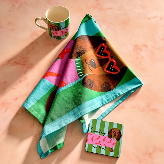 HiJinx Tea Towel - Coming in Hot Sausage Dog