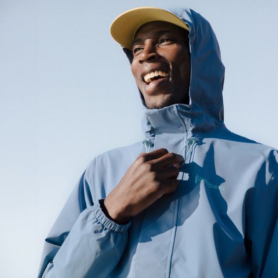 Cotopaxi Men's Rayu Rain Jacket - Steel Blue & Everglade