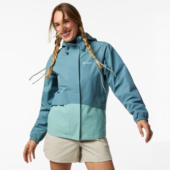 Cotopaxi Women's Rayu Rain Jacket - Everglade & Tide Pool