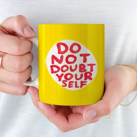 David Shrigley Do Not Doubt Yourself Mug