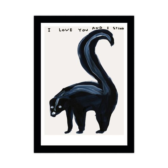 David Shrigley Skunk A5 Postcard Print