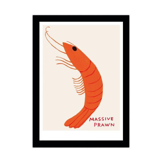 David Shrigley Prawn A5 Postcard Print