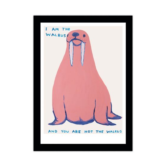 David Shrigley I Am The Walrus A5 Postcard Print