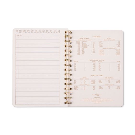 Designworks Ink Tulip A5 Twin Wire Notebook - Pinwheel Pink