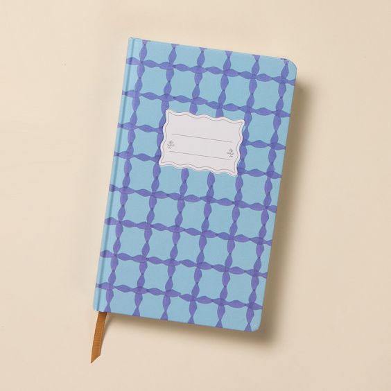 DesignWorks Ink Tulip Journal - Blue Lattice