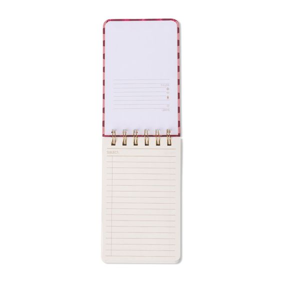 Designworks Ink Tulip Twin Wire Notepad - Pinwheel Pink