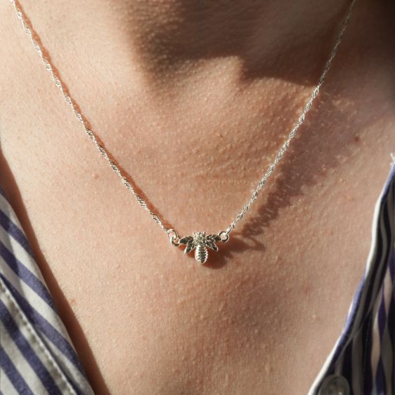 Silver Bee Necklace