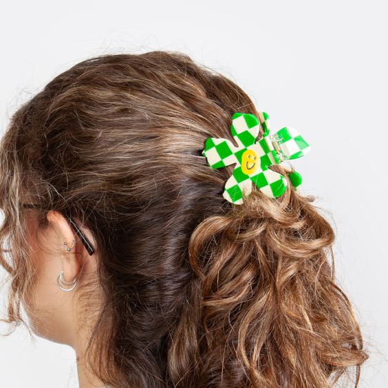 Eat My Socks Hair Claw Daisy Green